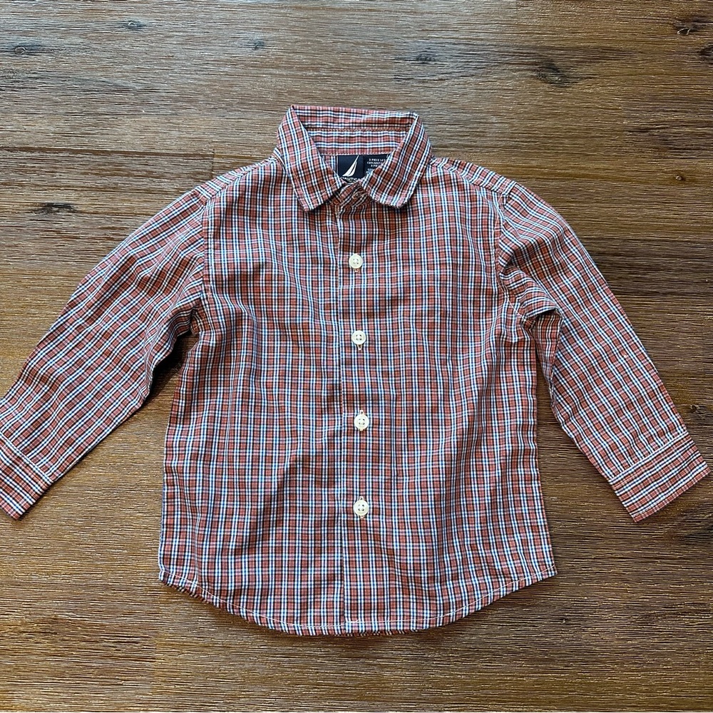 4/20$ Nautica Toddler Baby Button Down Shirt size 24 months